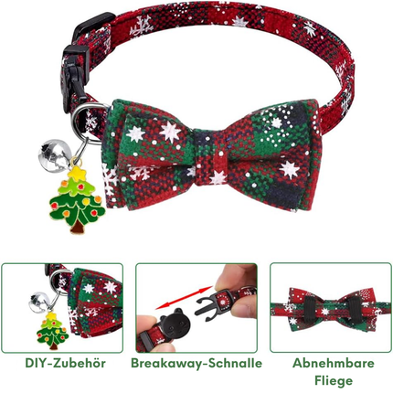 3 Stück Weihnachten Katzehalsband