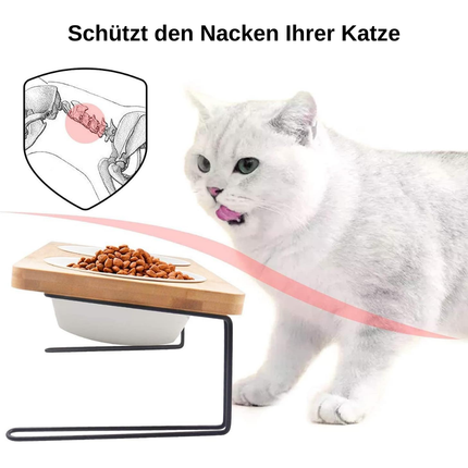 Erhöhte Keramik-Futternäpfe für Katzen