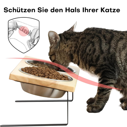 Erhöhte Futternäpfe für Katzen