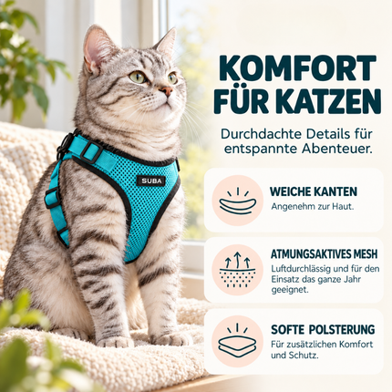 Katzengeschirr mit Leine ausbruchsicher