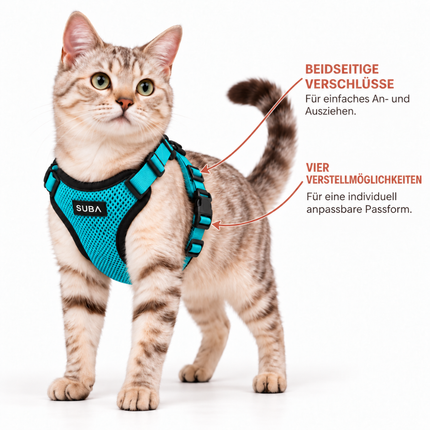 Katzengeschirr mit Leine ausbruchsicher