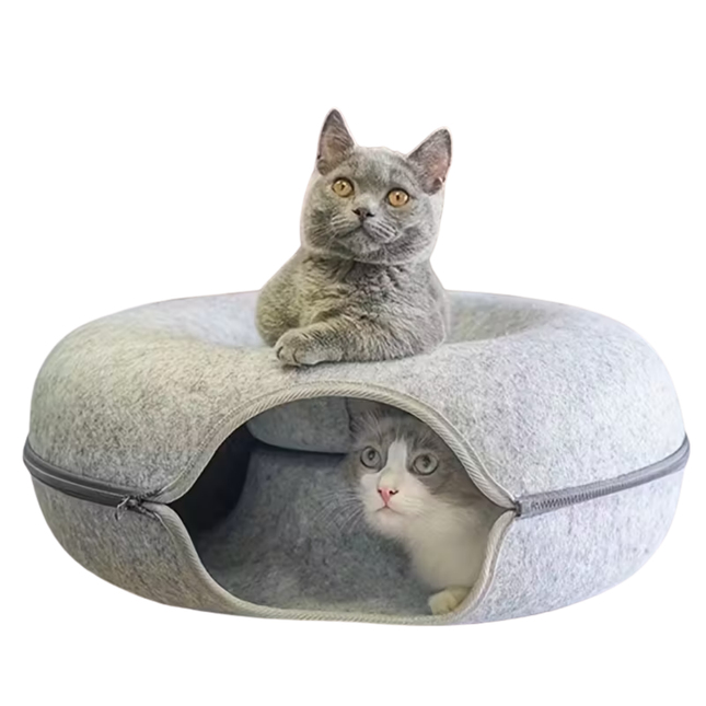 Donut Katzen-Tunnelbett