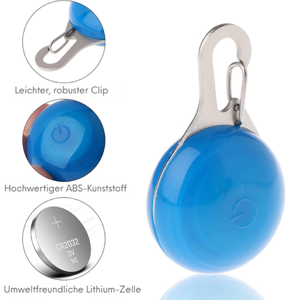 6 Stück LED Blinklicht für Hundesicherheit