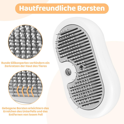 Katzenbürste mit Dampf