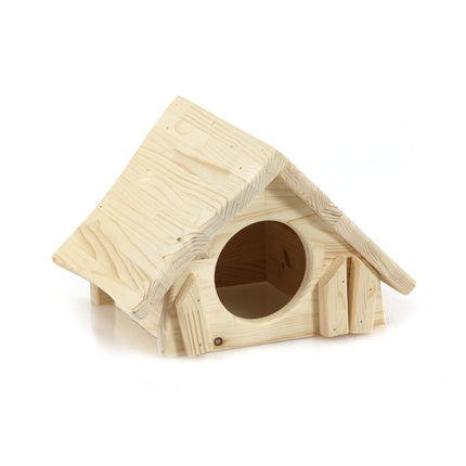 Maison bungalow en bois naturel, 32x27x21cm