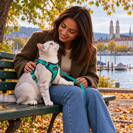 Katzengeschirr mit Leine ausbruchsicher