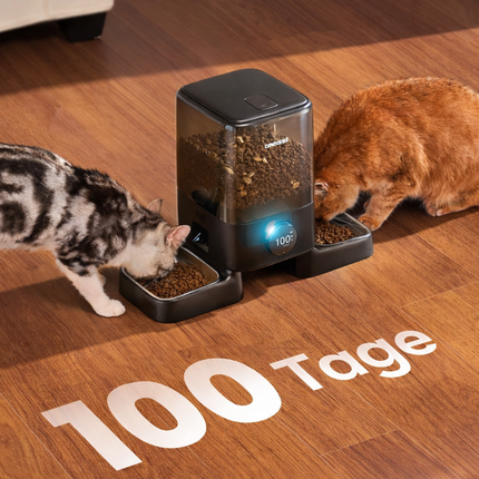 5L Kabelloser WiFi-Futterautomat Katze 2 Näpfe
