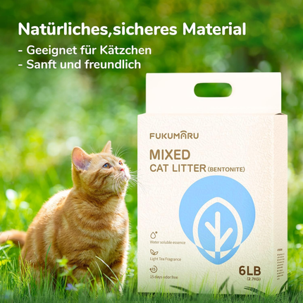 Tofu Katzenstreu 10.8kg, Weisser Tee