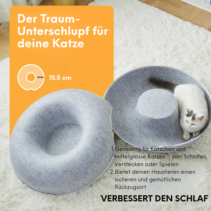 Donut Katzen-Tunnelbett