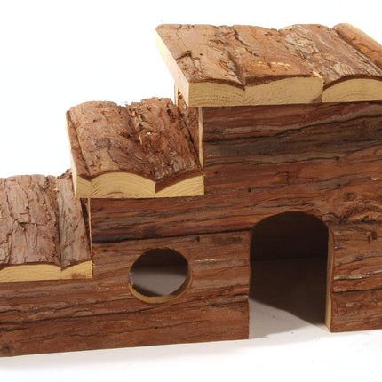 Maison pour hamsters avec toit en escalier
