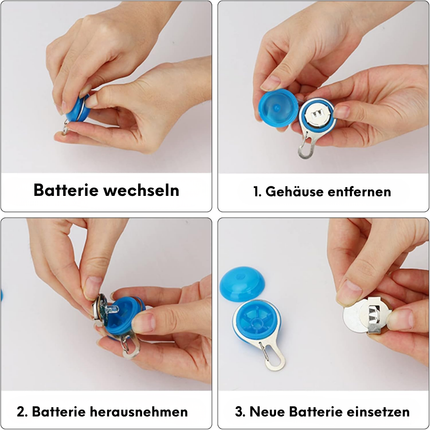 6 Stück LED Blinklicht für Hundesicherheit