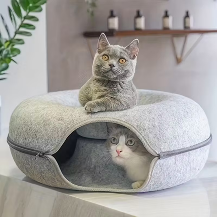 Donut Katzen-Tunnelbett