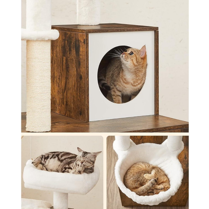 Kratzbaum mit Katzenklo-Schrank