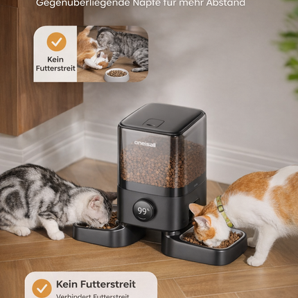 5L Futterautomat Katzen 2 Näpfe