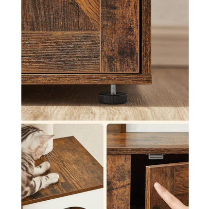 Kratzbaum mit Katzenklo-Schrank