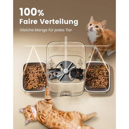 5L Futterautomat Katzen 2 Näpfe