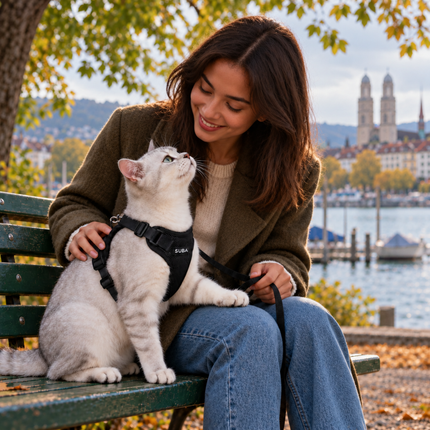Katzengeschirr mit Leine ausbruchsicher
