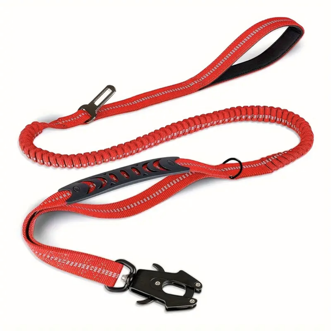 Hundeleine mit Sicherheitsgurt, Red