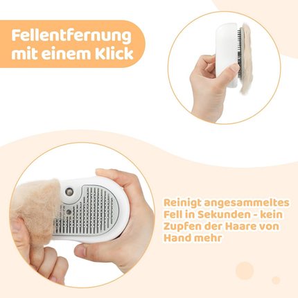 Katzenbürste mit Dampf