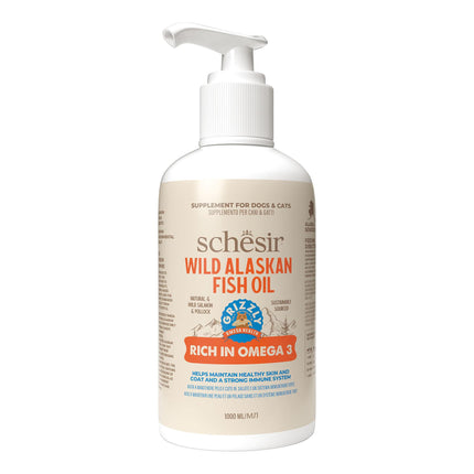 Huile de saumon sauvage Salmon Plus pour chiens et chats, 1000ml