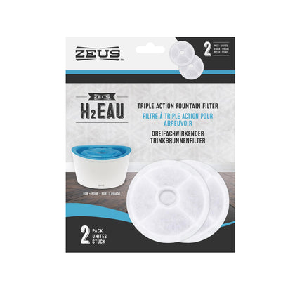 Filtre triple action H2EAU paquet de 2