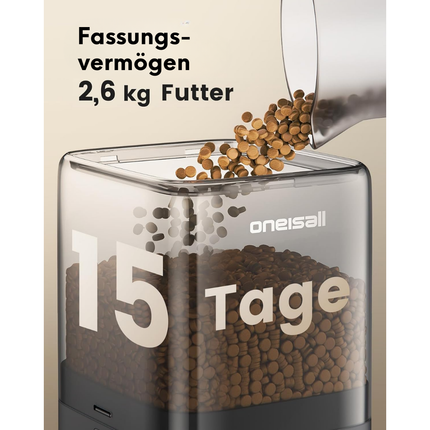 5L Futterautomat Katzen 2 Näpfe