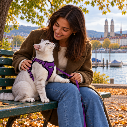 Katzengeschirr mit Leine ausbruchsicher