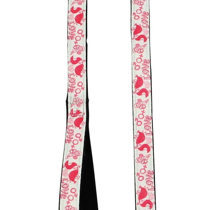 Laisse City, Love, 15mm/120cm, blanche