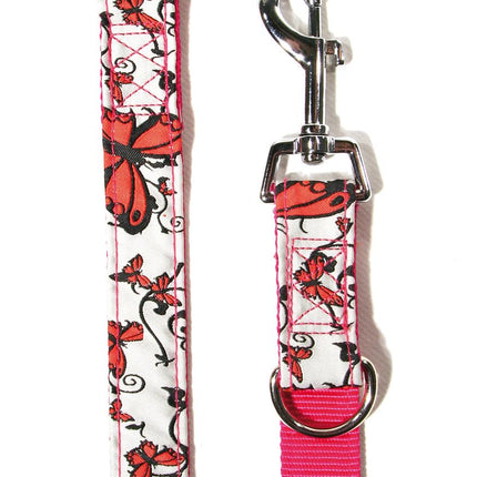 Laisse Butterfly 25, rose