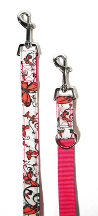 Laisse Butterfly 25, rose