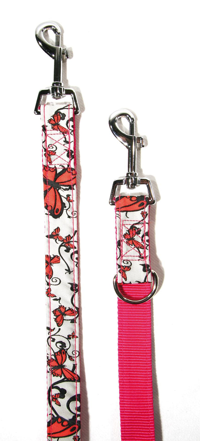 Laisse Butterfly 25, rose