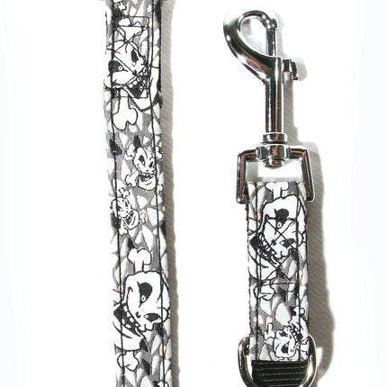 Laisse Crazypirat, 25mm/200cm, grise