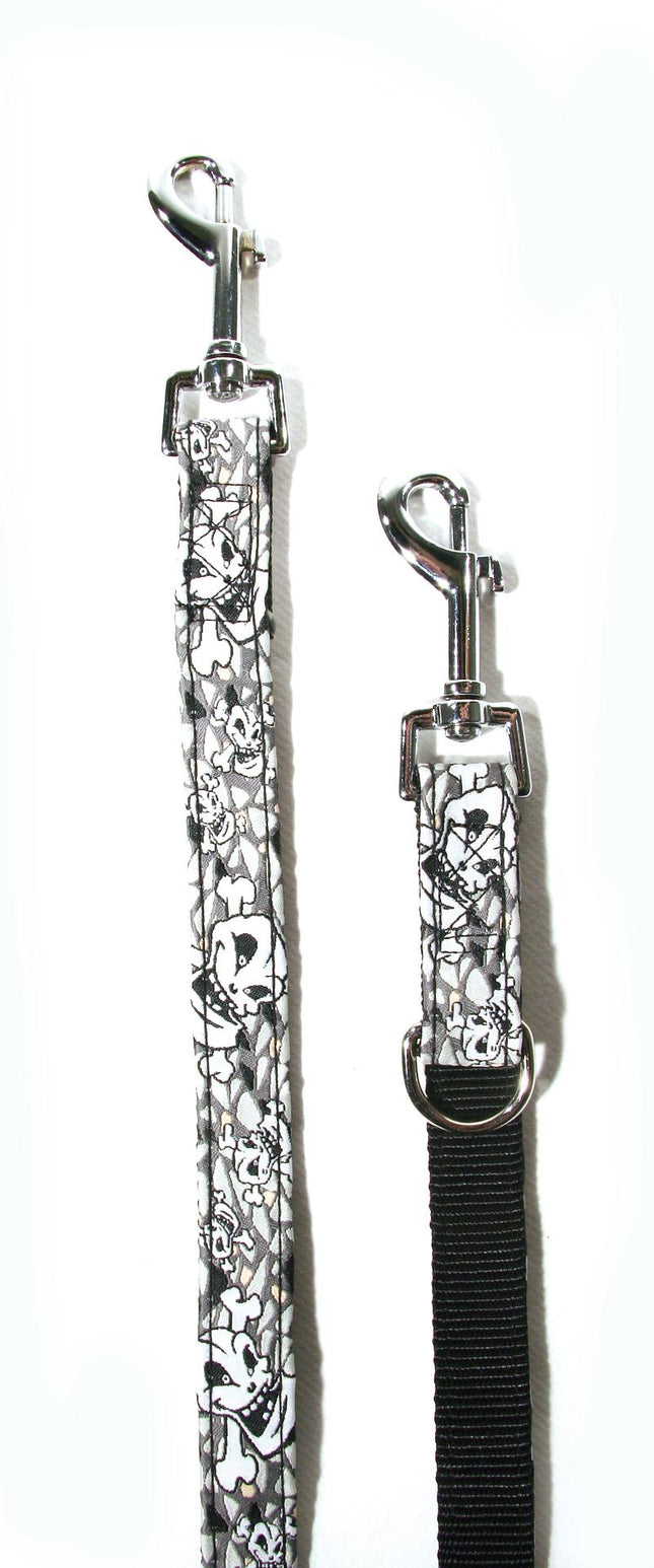 Laisse Crazypirat, 25mm/200cm, grise