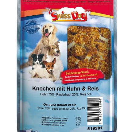 Os de chien au poulet et riz