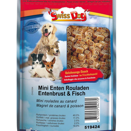 Mini snacks roulades, magret de canard &amp; poisson