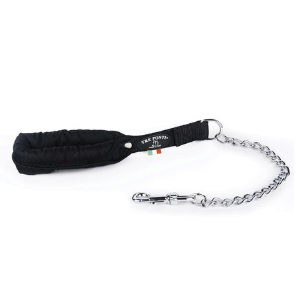 Laisse avec chaîne noire 60cm