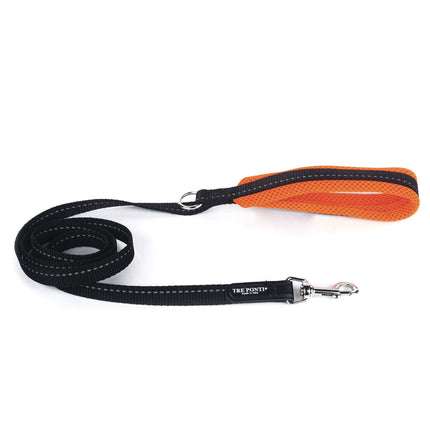 Laisse Fluo Noir &amp; Orange 130cm