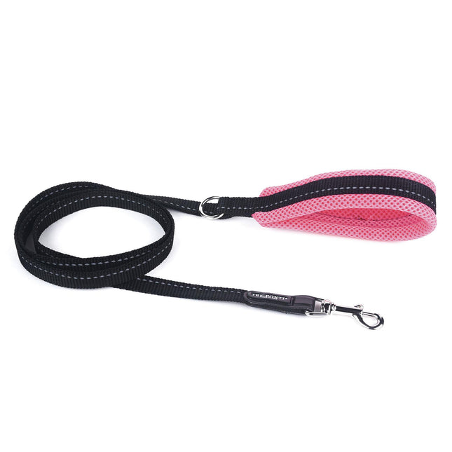 Laisse Fluo Noir &amp; Rose 130cm