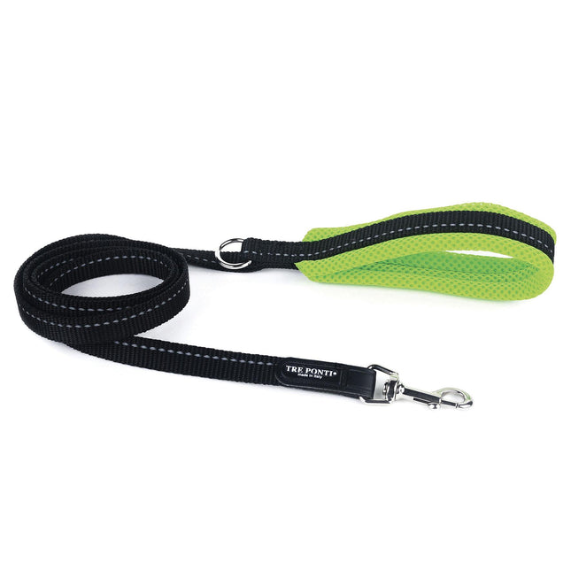 Laisse Fluo Noir &amp; Vert 130cm