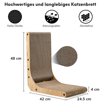 Kratzbrett Katzen, 48 cm