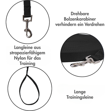 Schleppleine 9m für Hunde