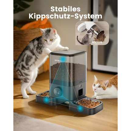 5L Futterautomat Katzen 2 Näpfe