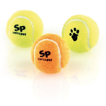 Balle de tennis en caoutchouc pour chien, 3 pièces