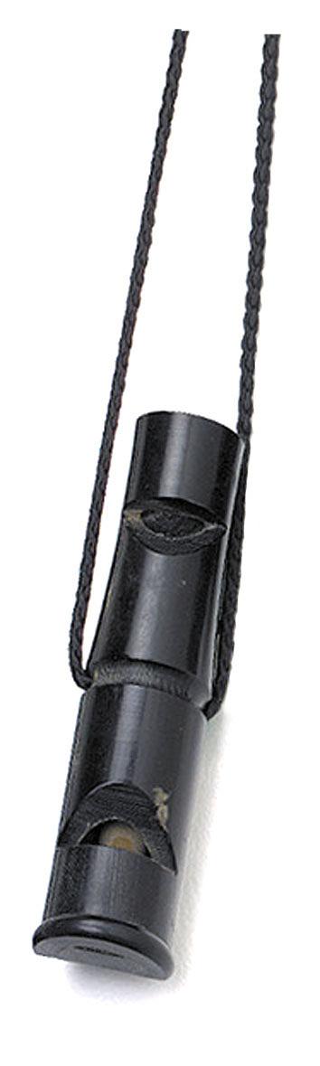 Hundepfeife aus Büffelhorn, zweitönig, 8cm