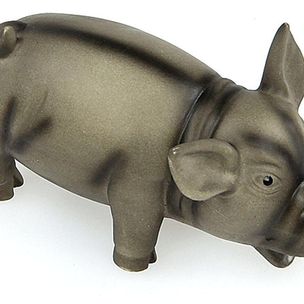 Cochon en latex, noir, 15x8x8cm