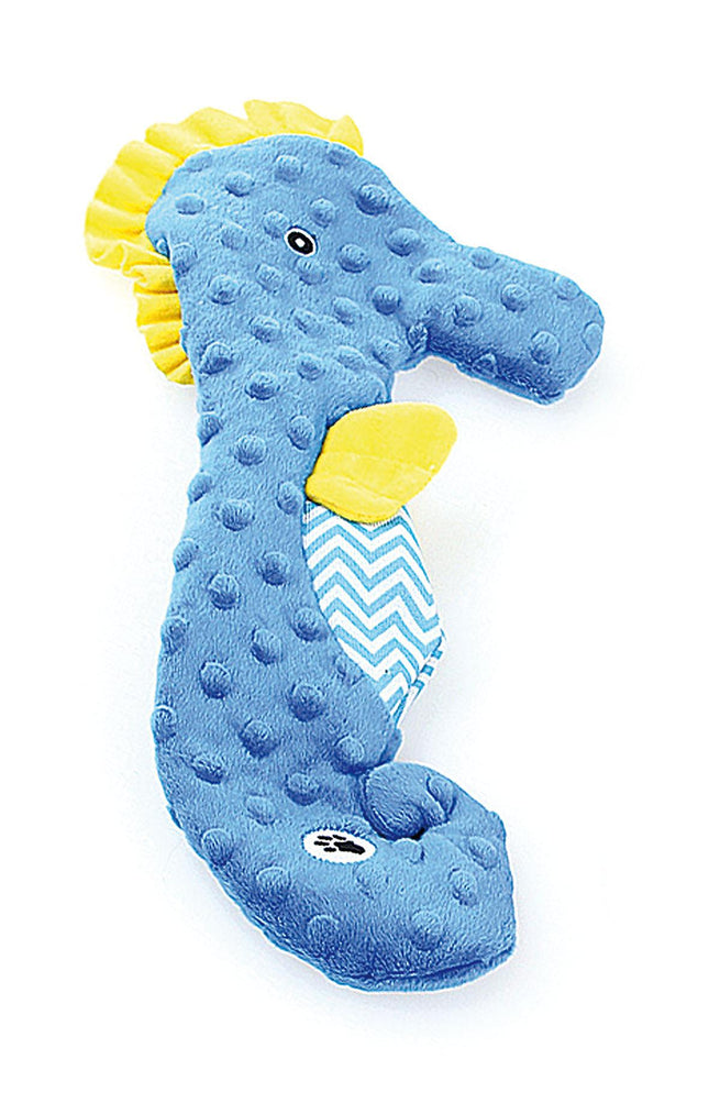 Noppi-Play Seepferdchen, blau, mit Quietscher