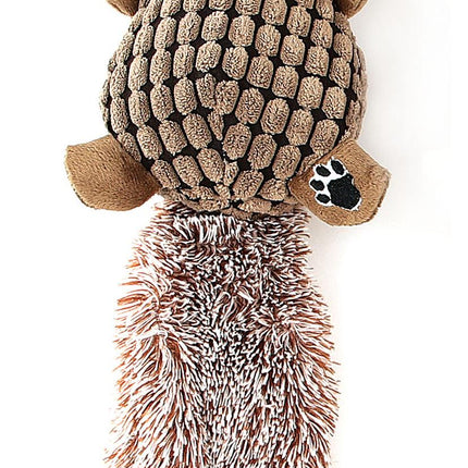 Hérisson en peluche marron sans abeille avec couineur