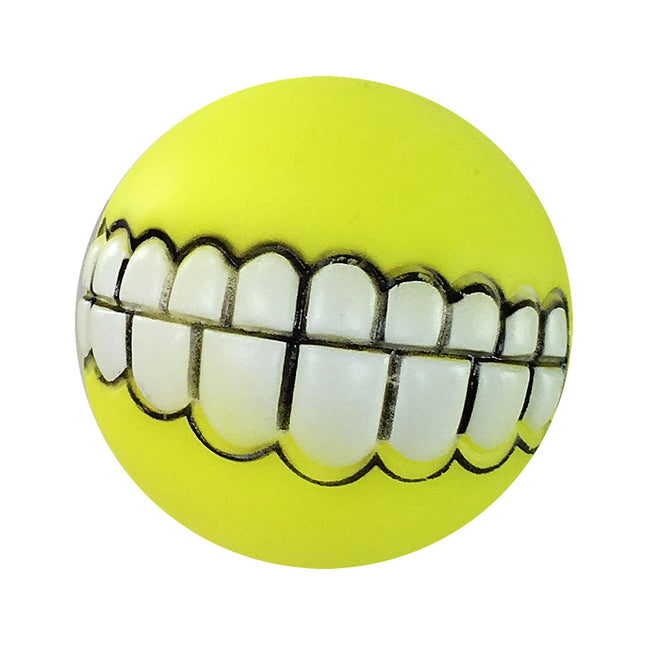 chien sp. Balle en vinyle Groovy jaune