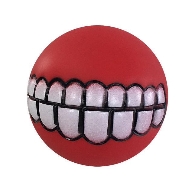 chien sp. Balle en vinyle Groovy rouge