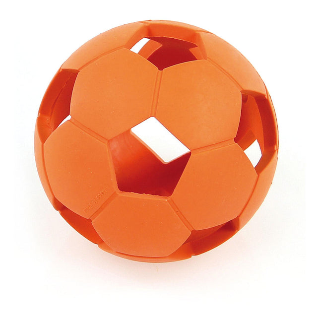Ballon de football en caoutchouc souple, orange, ø10,5cm